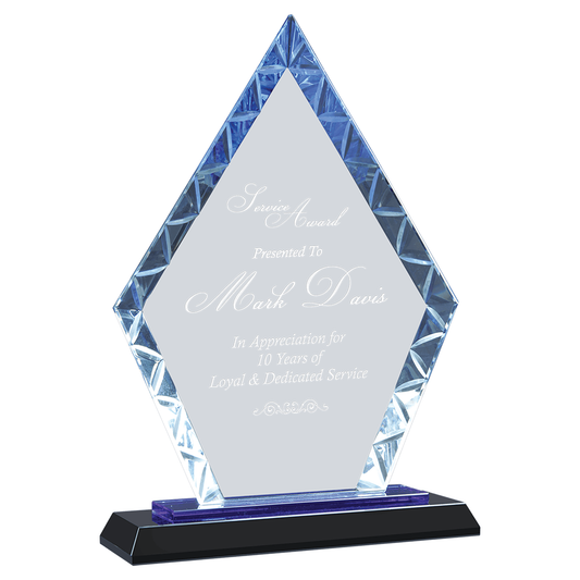 Diamond Accent Crystal on Blue & Black Base