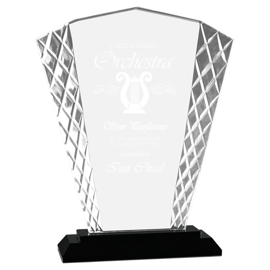 Fan Accent Crystal on Black Base