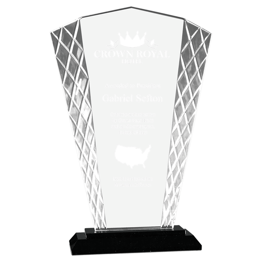Fan Accent Crystal on Black Base