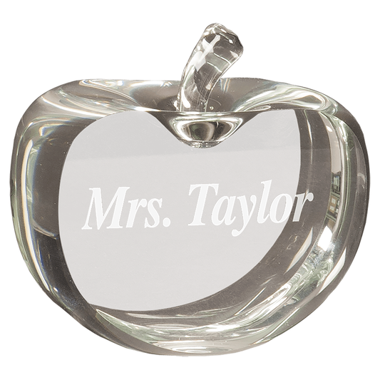 Crystal Apple with Flat Face