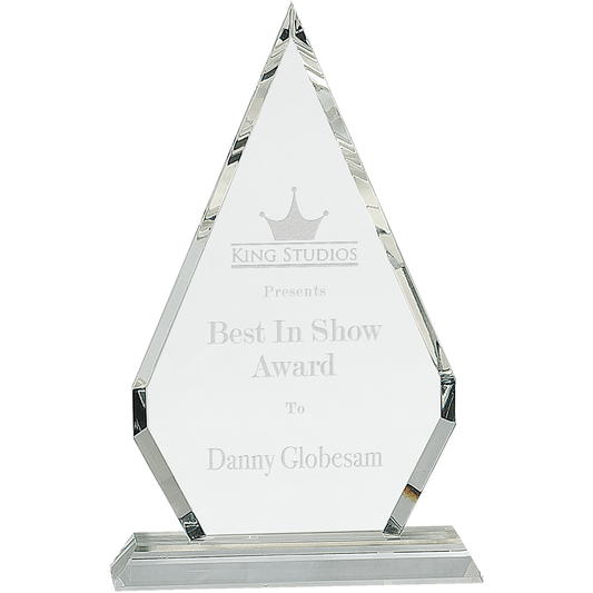 Crystal Diamond on Clear Pedestal Base
