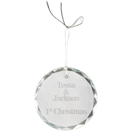 Crystal Round Faceted Ornament