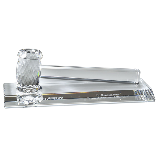 Crystal Gavel on Personalizable Base