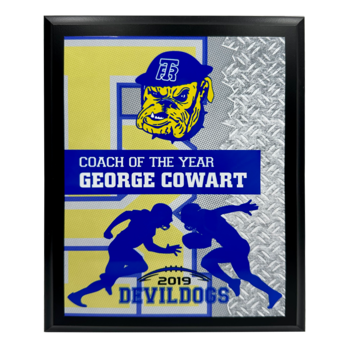100 Series Plaque in Black or Walnut Finish Board with Full Color Sublimated Plate