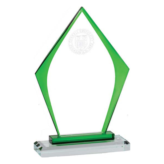 Crystal Arrowhead with Green Trim