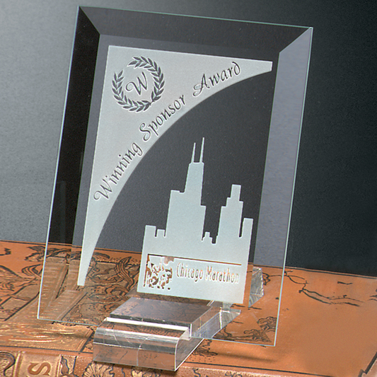 Prisma Rectangle Jade Crystal Award