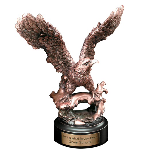 Perched Eagle Resin Trophy