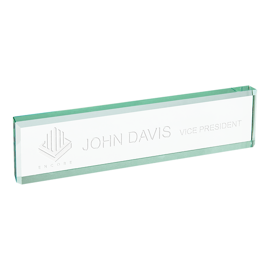 Jade Glass Desk Wedge