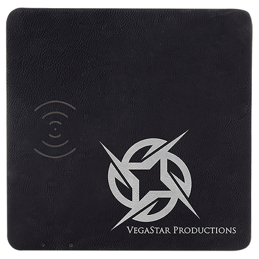 8" x 8" Laserable Leatherette Wireless Charging Mat
