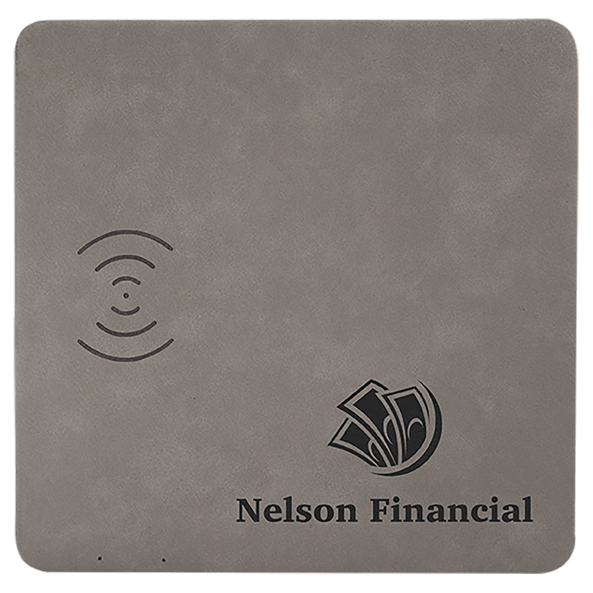 8" x 8" Laserable Leatherette Wireless Charging Mat