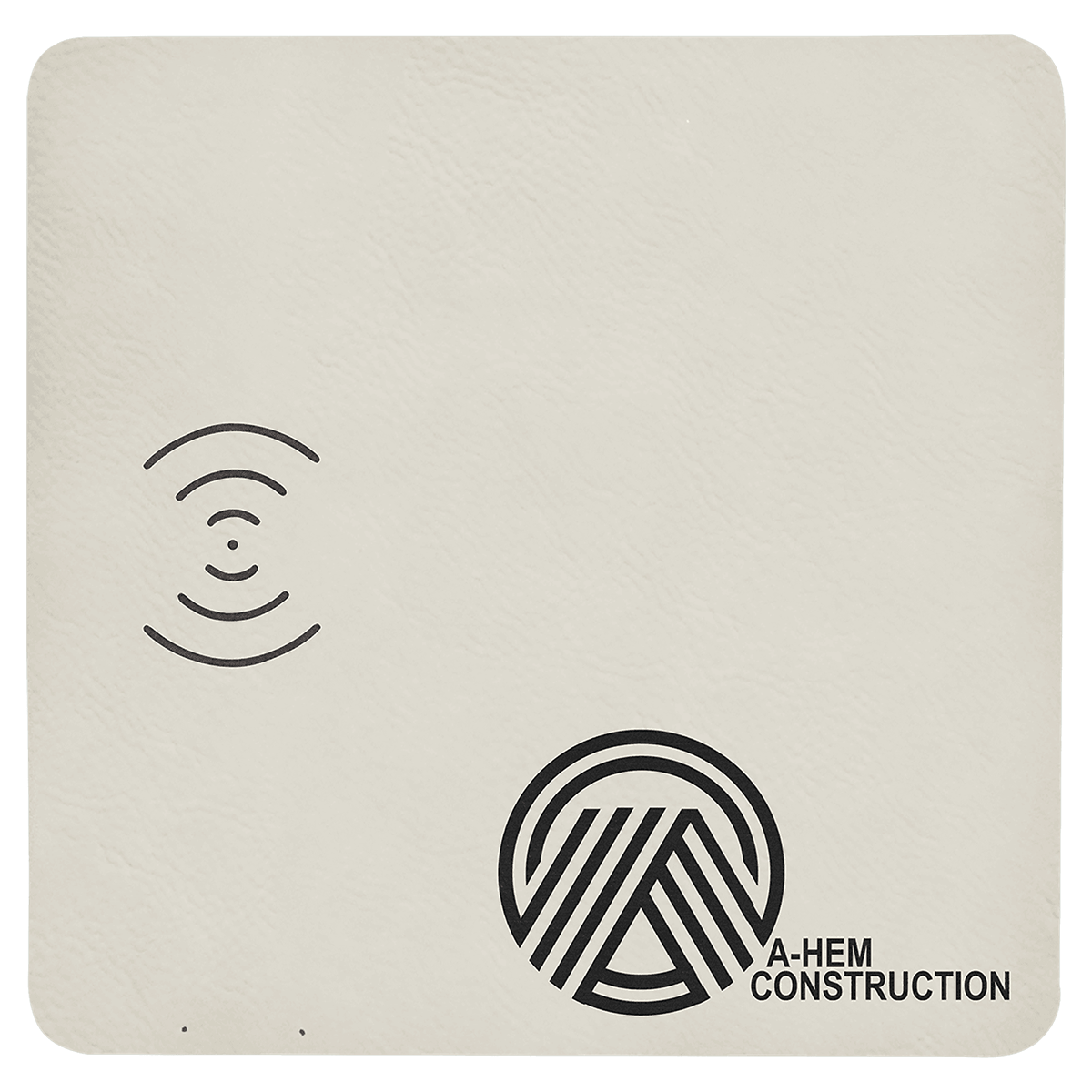 8" x 8" Laserable Leatherette Wireless Charging Mat