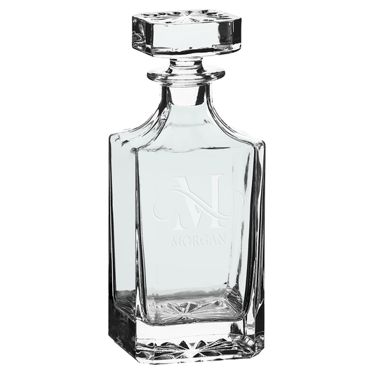 Square Glass Decanter with Black Gift Box
