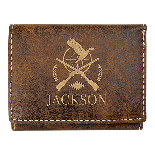 Laserable Leatherette Trifold Wallet