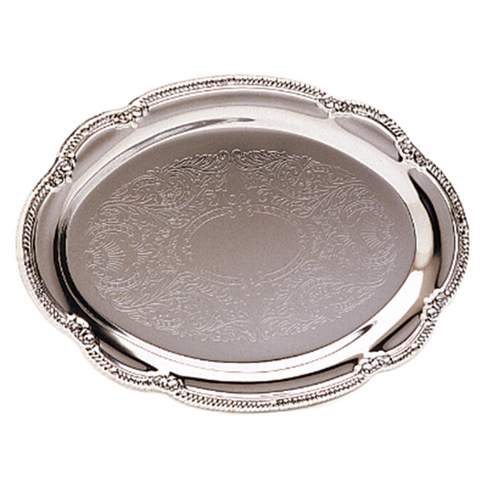 Oval Silver Plated Tray