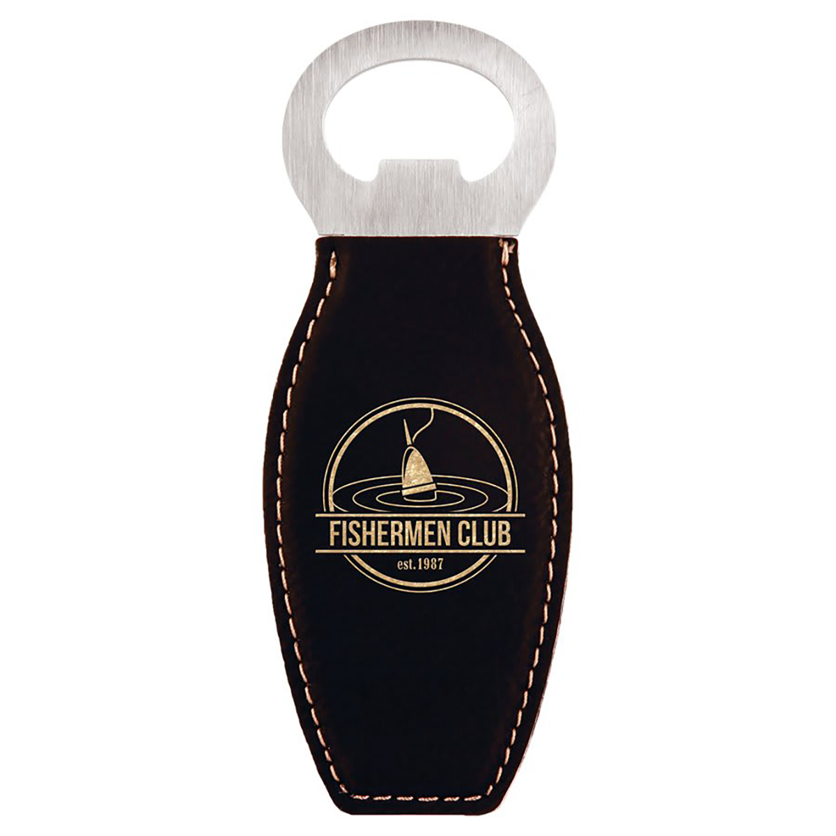 Leatherette Bottle Opener with Magnet