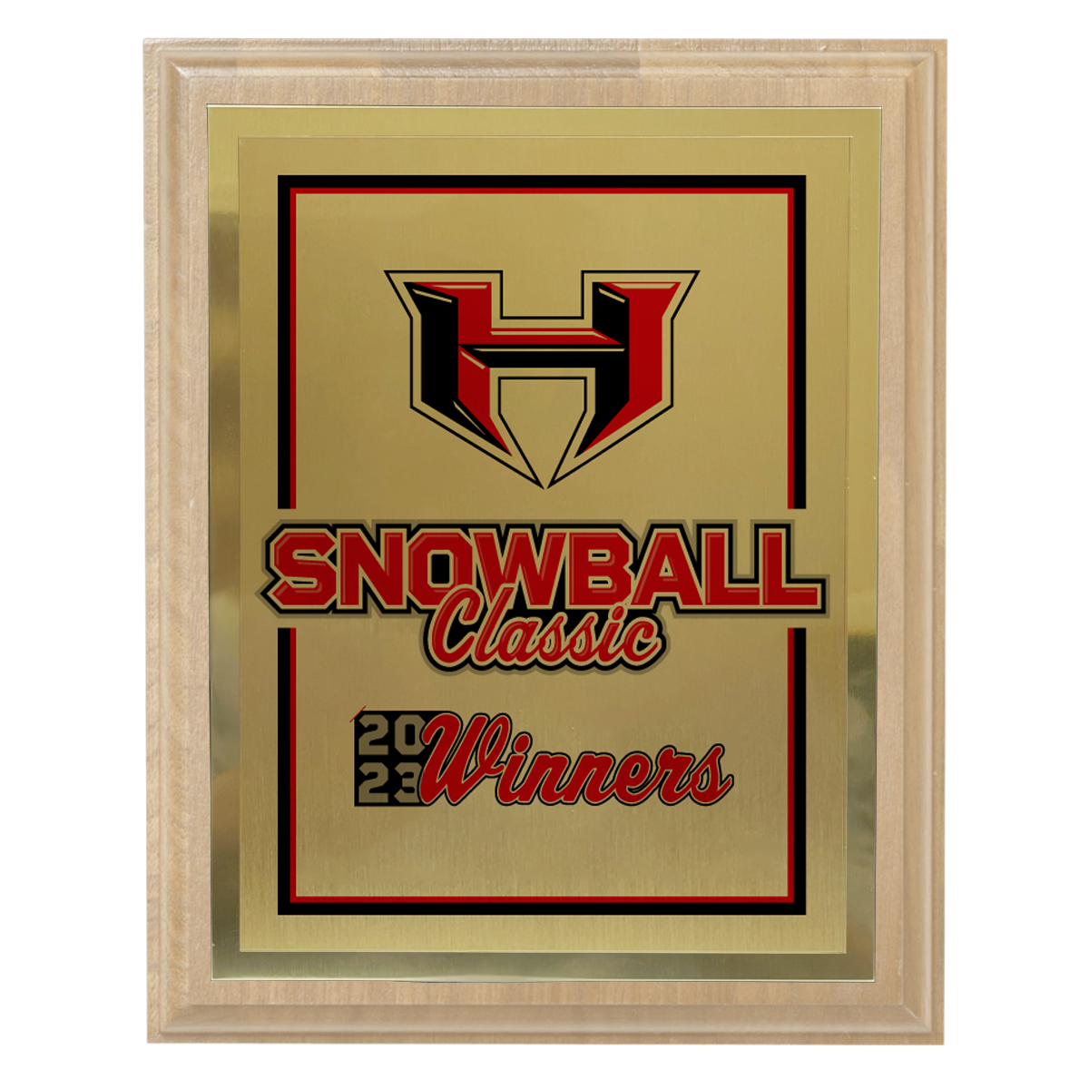 400 Series Solid Bamboo Plaque with Metal Plate and Backplate