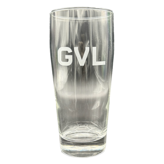 "GVL" 16 oz Willi Becher Beer Glass