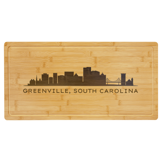 Greenville Skyline Bamboo Cutting Board