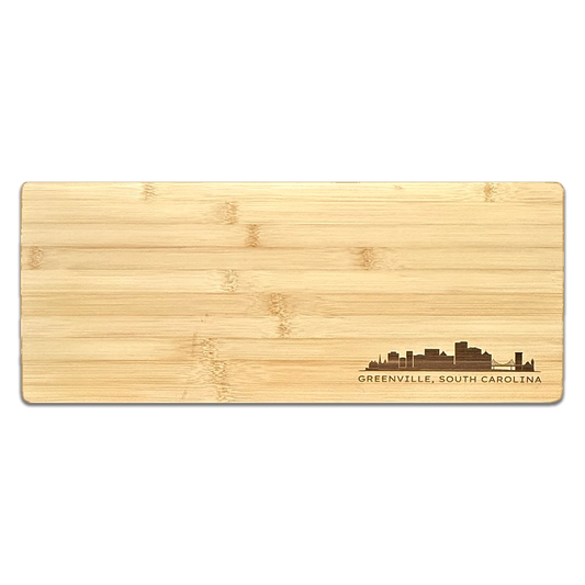 Greenville Skyline Charcuterie Board - Bamboo with Handles