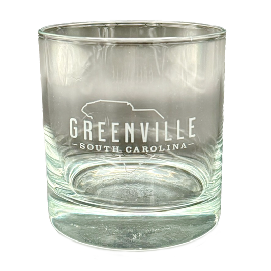 "Greenville in SC" 10.5 oz Rocks Glass