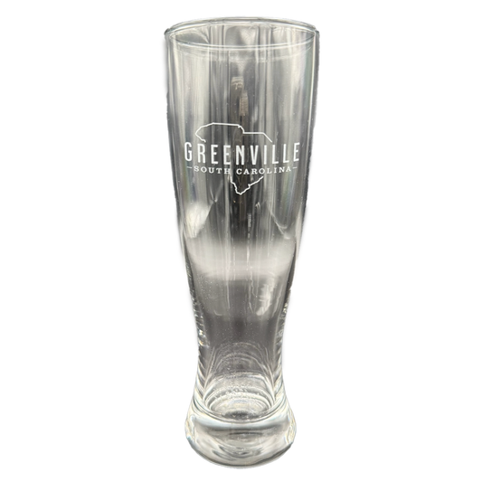 "Greenville in SC" 16 oz Pilsner Glass