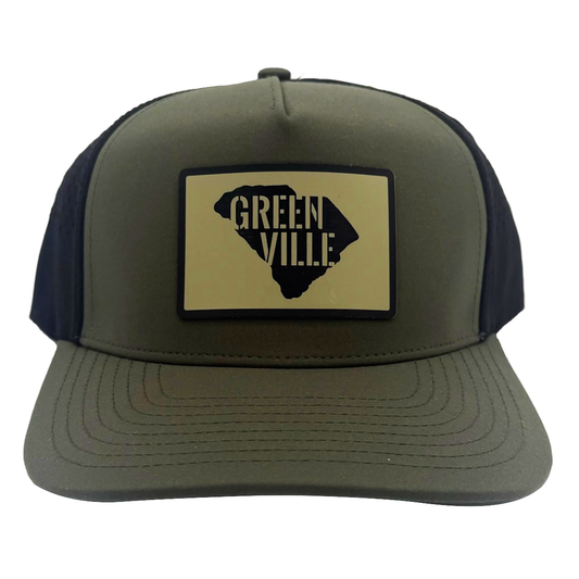 "Greenville in SC" Rectangular Patch Athletic Hat