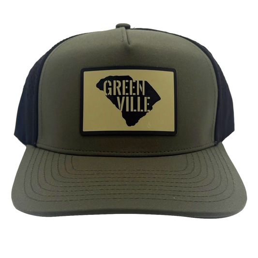 "Greenville in SC" Rectangular Patch Athletic Hat