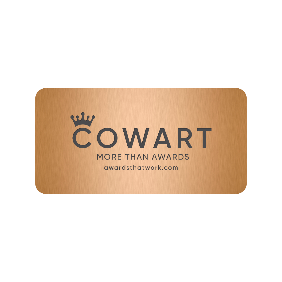 Exterior Etched Plates with Rounded Corners in Multiple Colors and Sizes