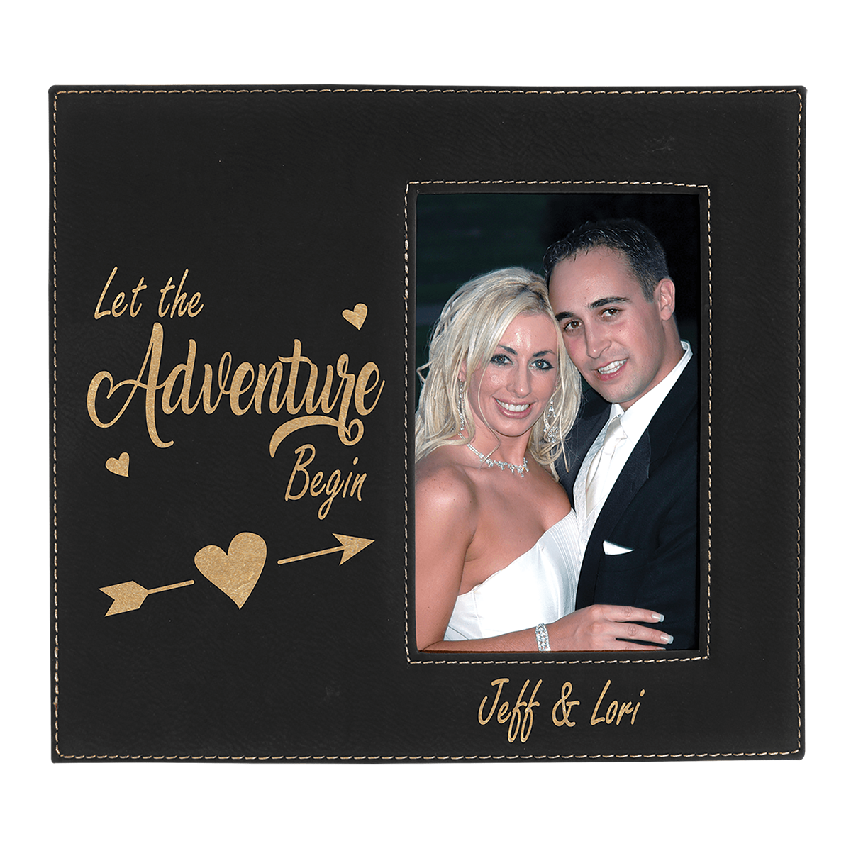 Leatherette Photo Frame with Large Engraving Area