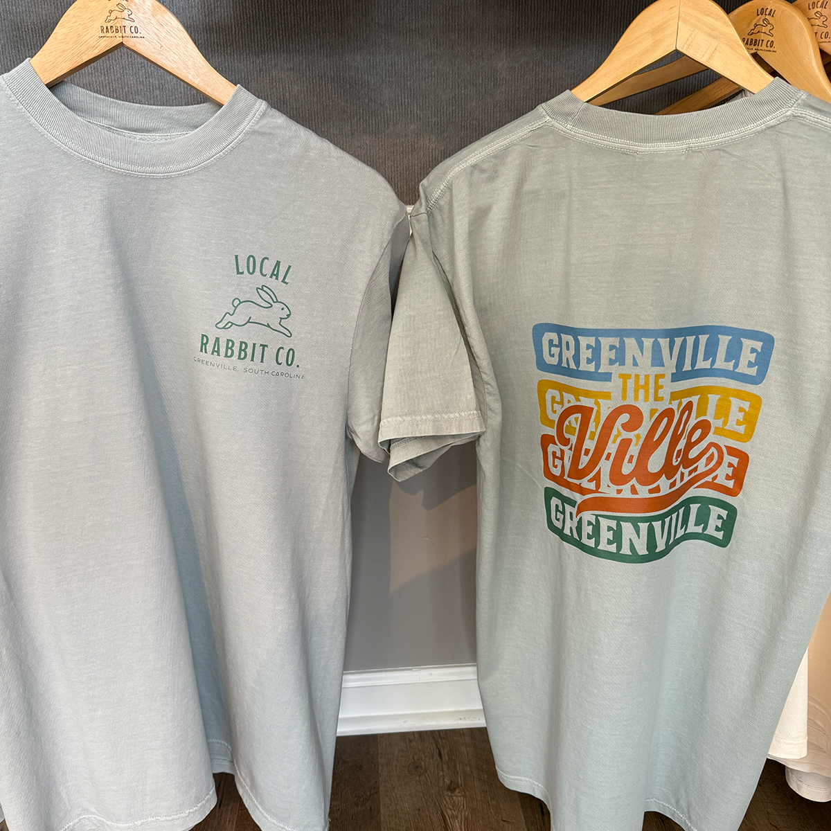 "The Ville" Stacked T-Shirt - Bold Greenville Typography