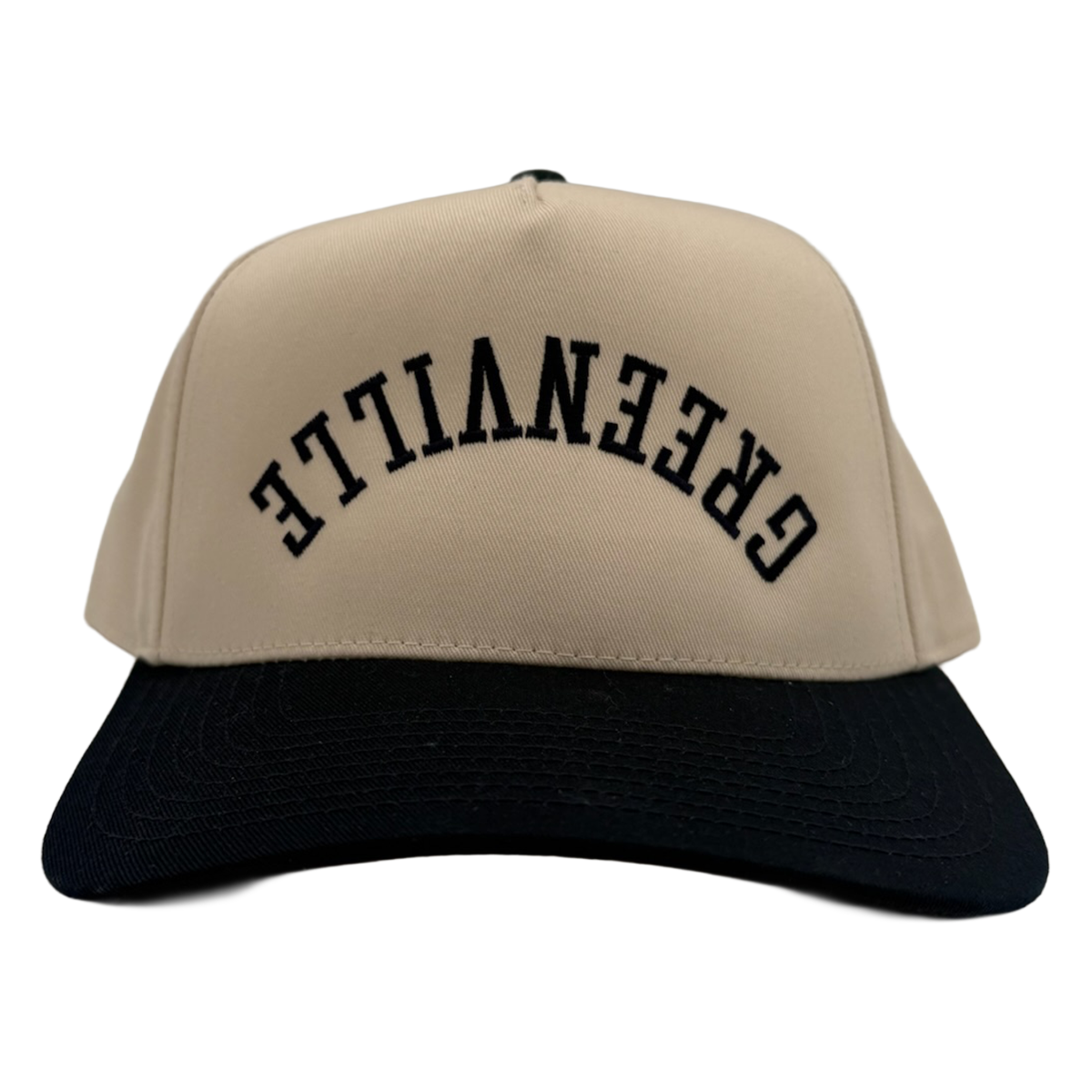 Upside-Down Greenville Hat - Navy & Cream Snapback