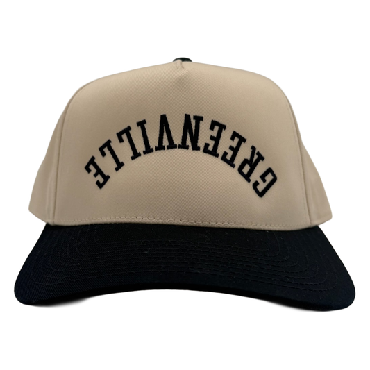 Upside-Down Greenville Hat - Navy & Cream Snapback
