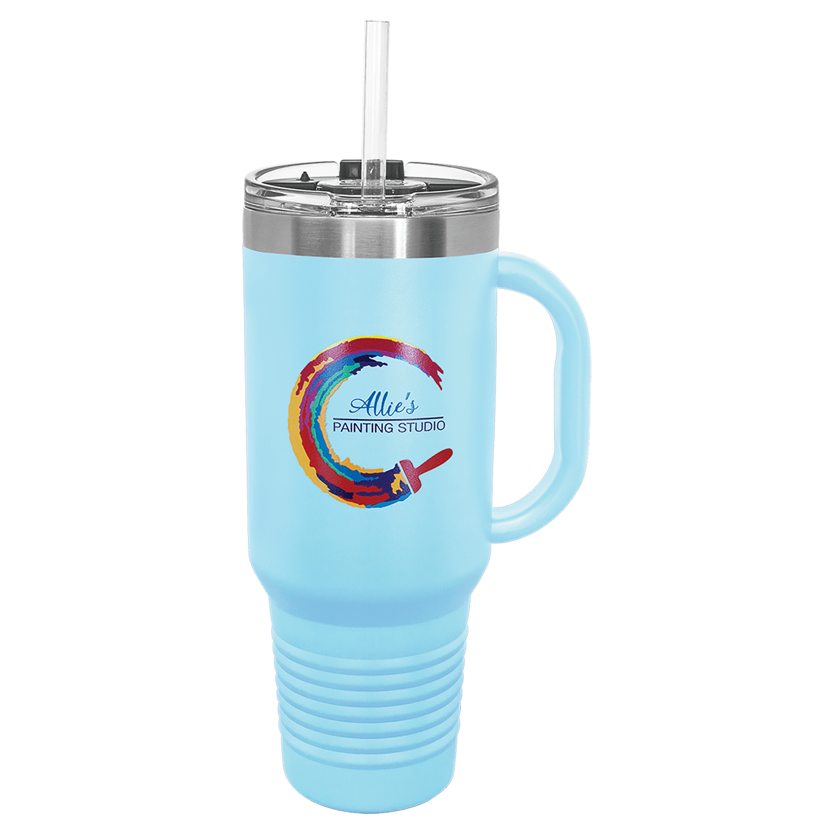 Polar Camel 40 oz. Travel Mug with Handle (Straw Included)