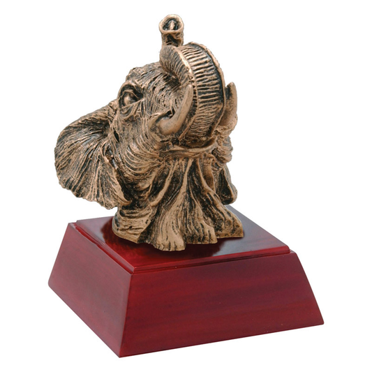 Elephant Bronzed Resin Trophy