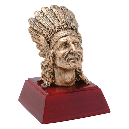 Indian Bronzed Resin Trophy