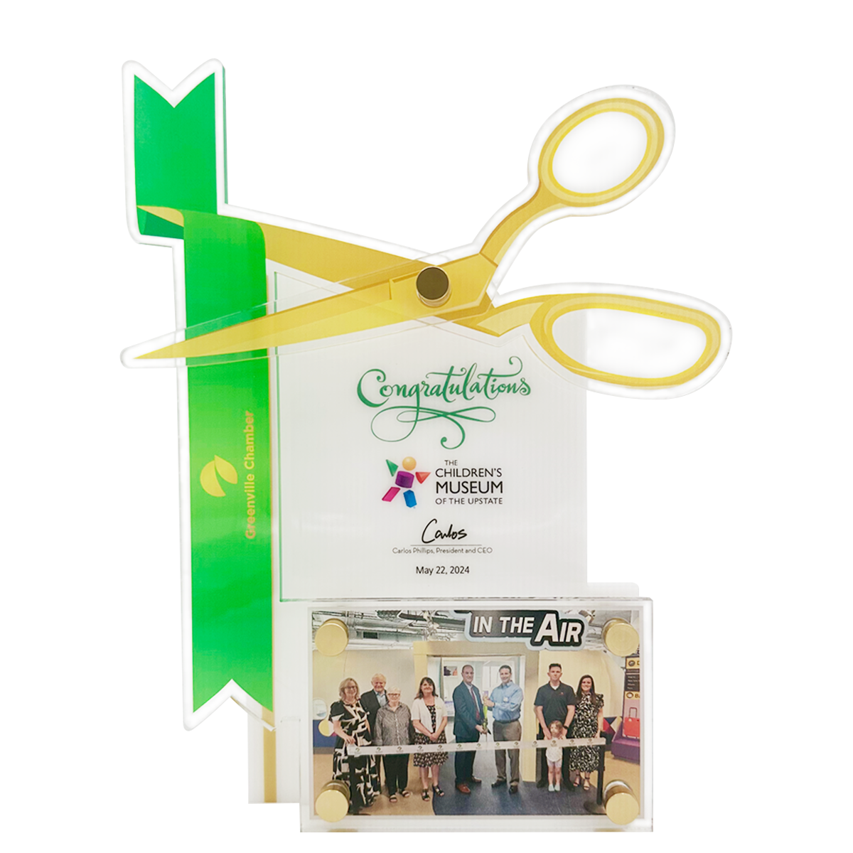 Ribbon Cutting Acrylic Award