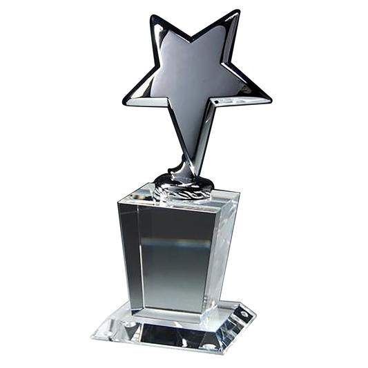Shooting Star Award On Crystal Pedestal Base
