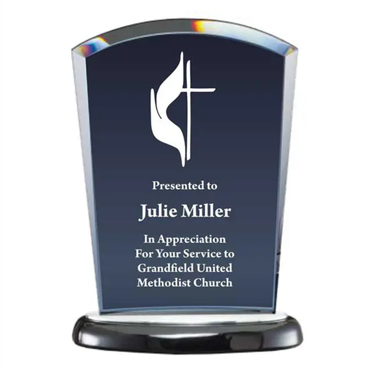 Smoked Glass Award on Black Base
