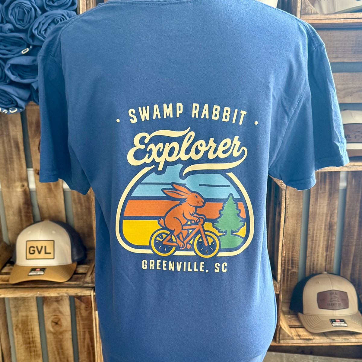 "Swamp Rabbit Explorer" T-Shirt - Greenville Trail Adventure