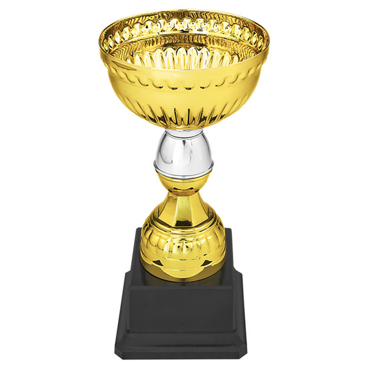 Gold & Silver Metal Cup with Plastic Stem and Base