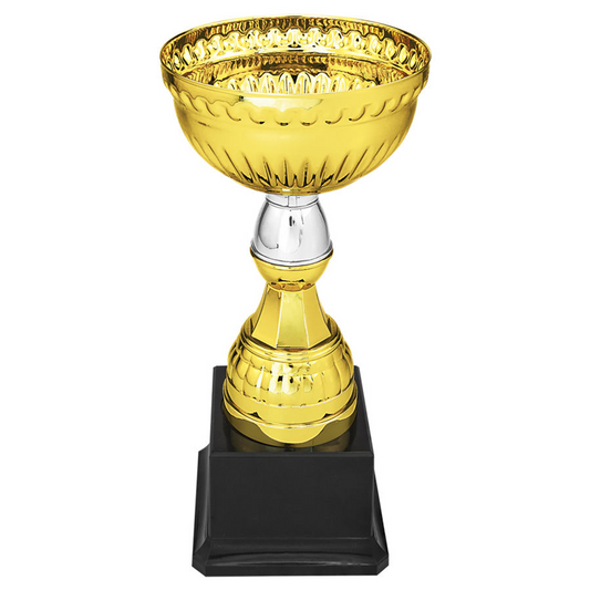 Gold & Silver Metal Cup with Plastic Stem and Base
