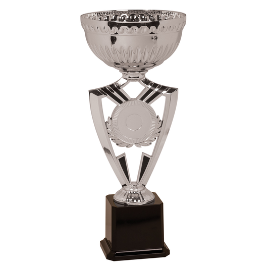 Silver Ribbon Cup Trophy with Insert Holder
