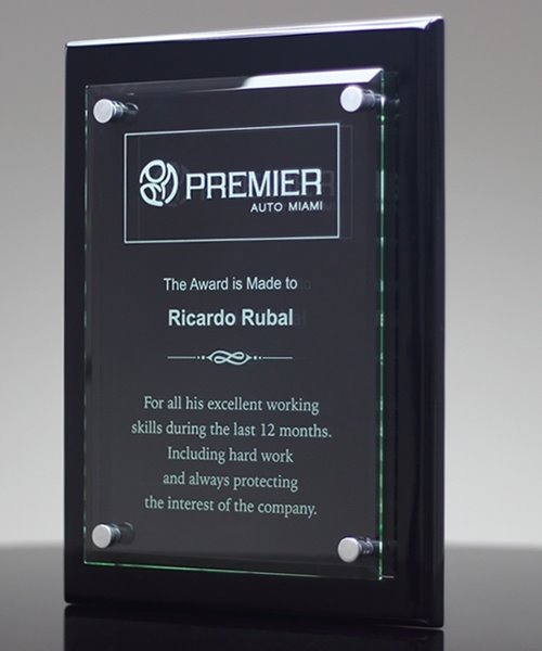 600 Series Standoff Plaque with Printed Backplate and Clear Acrylic Front Plate