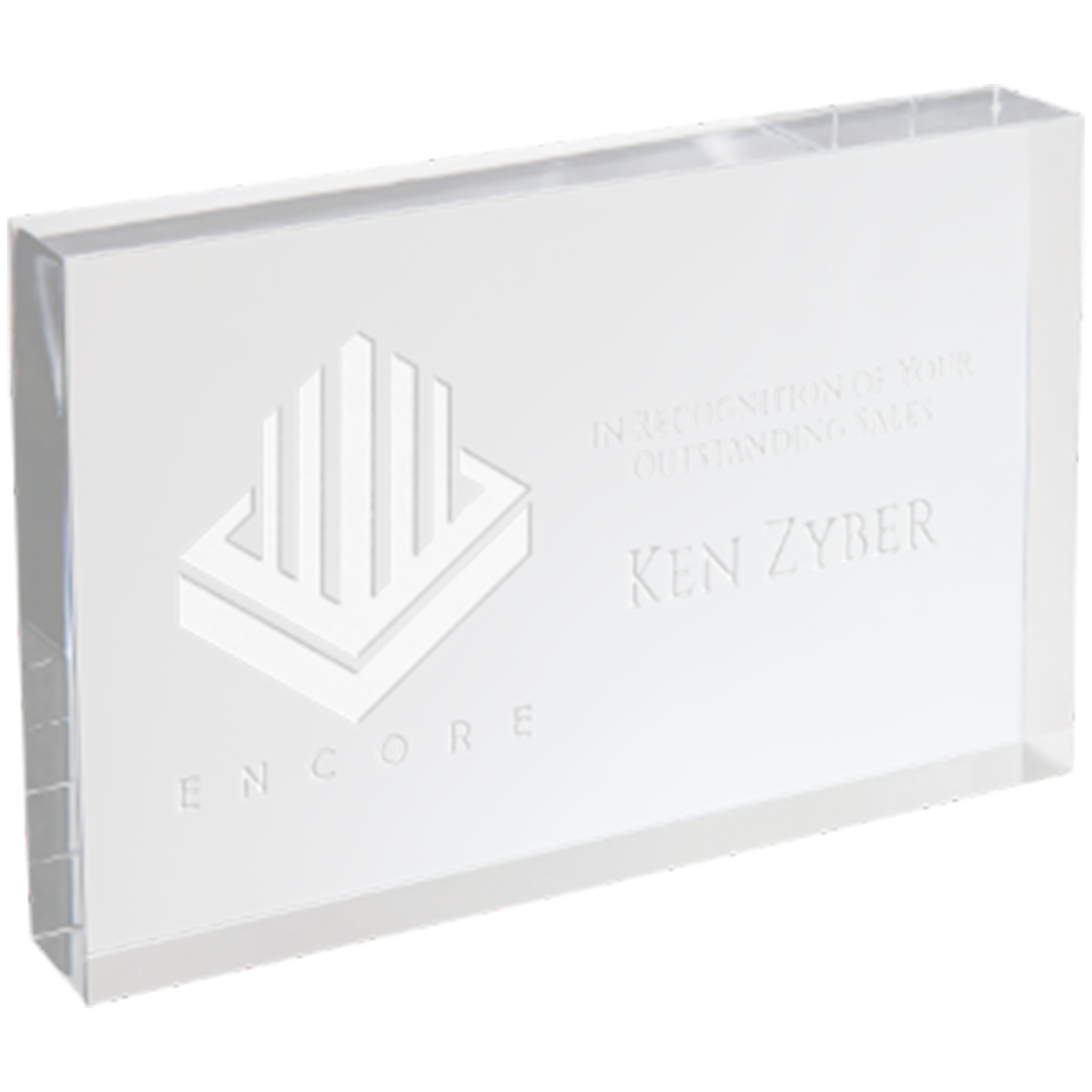 Clear Acrylic Rectangle with No Bevel