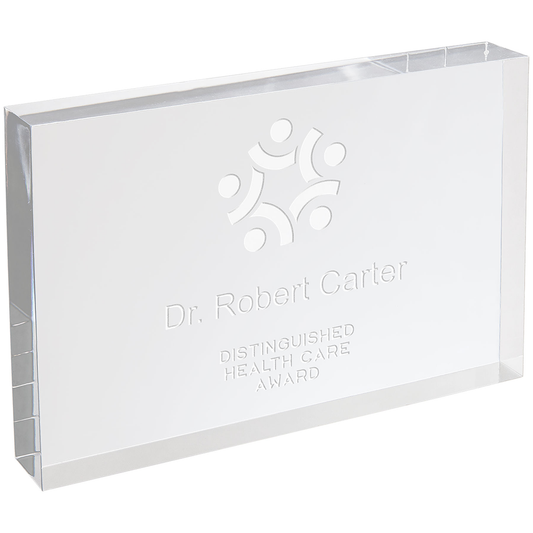 Clear Acrylic Rectangle with No Bevel