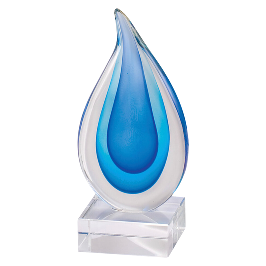 11 1/4" Waterdrop Art Glass Sculpture