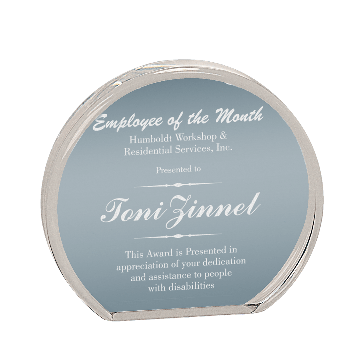 Clear Round Acrylic Award