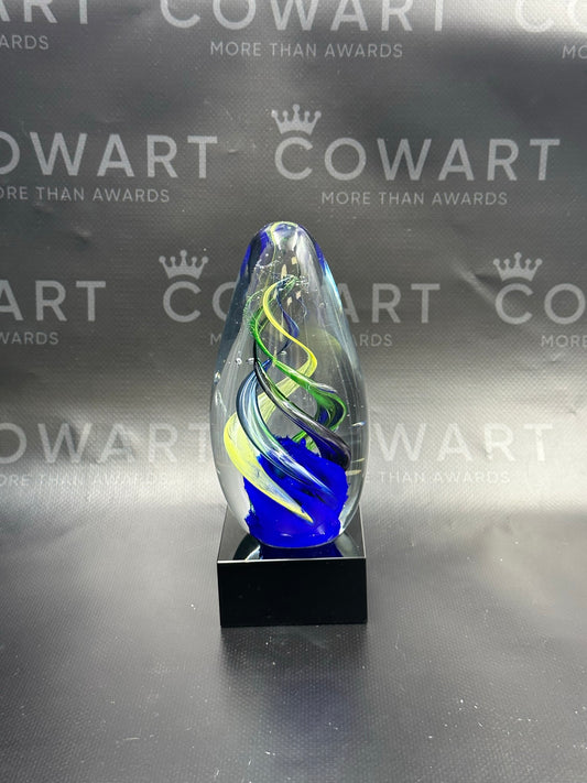 7" Egg Art Glass
