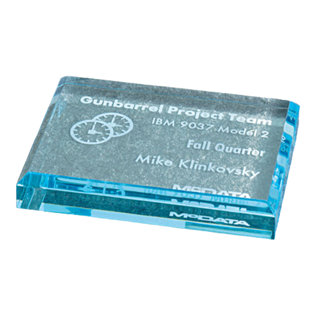 Rectangle Blue Acrylic Paperweight